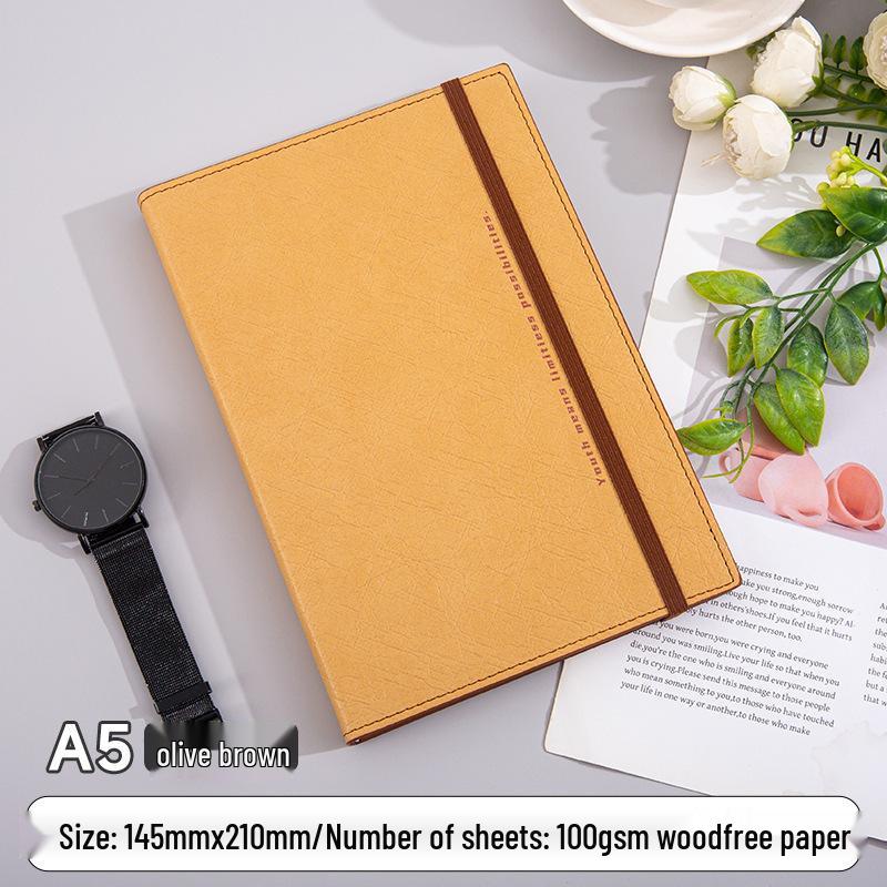 Minimalist Rope-Bound Hardcover Notebook - Customizable Logo for Office or Business Use