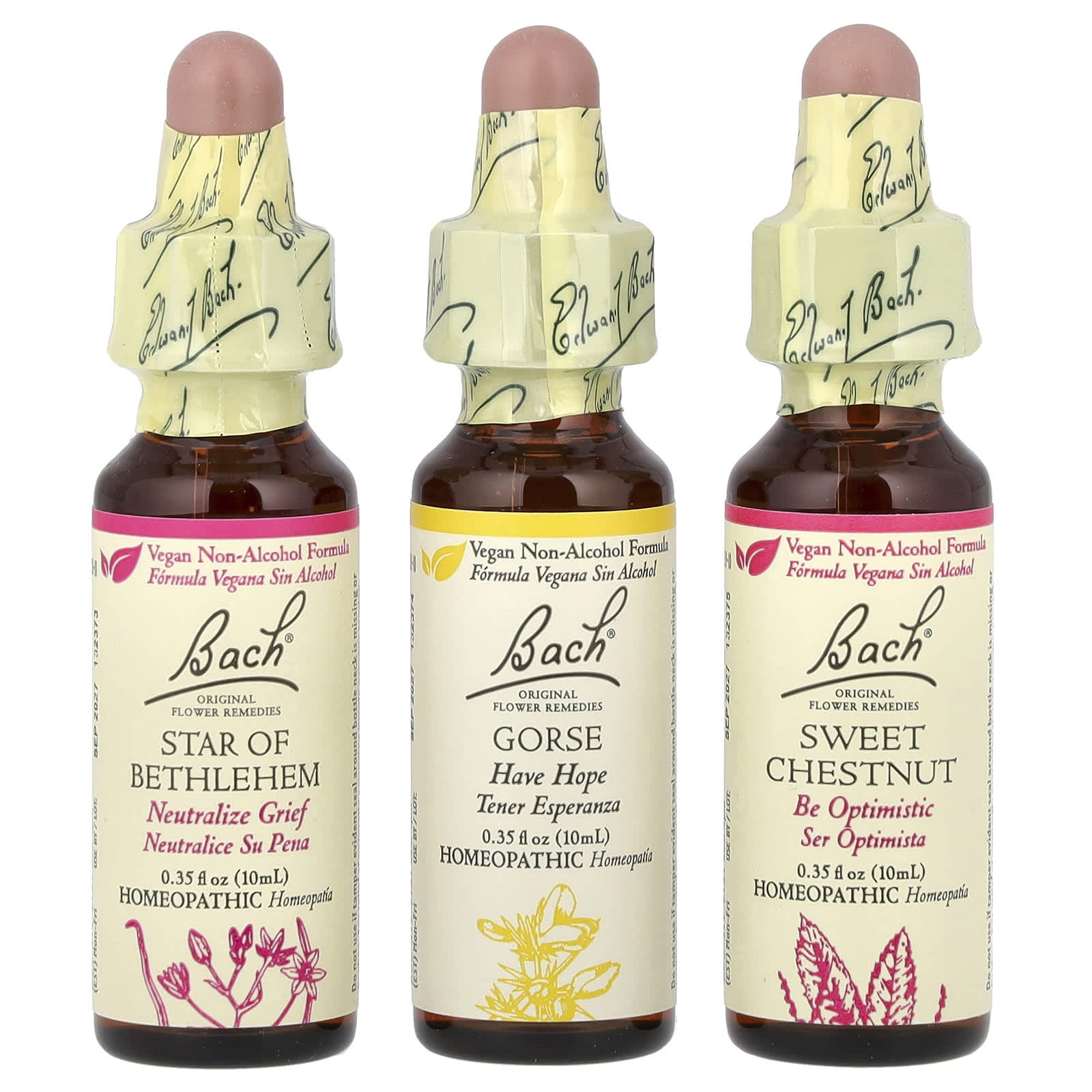 

Original Flower Therapy, Comfort Kit, Hope & Joy, 3 Droppers, 10Ml (0.35Fl Oz) Each