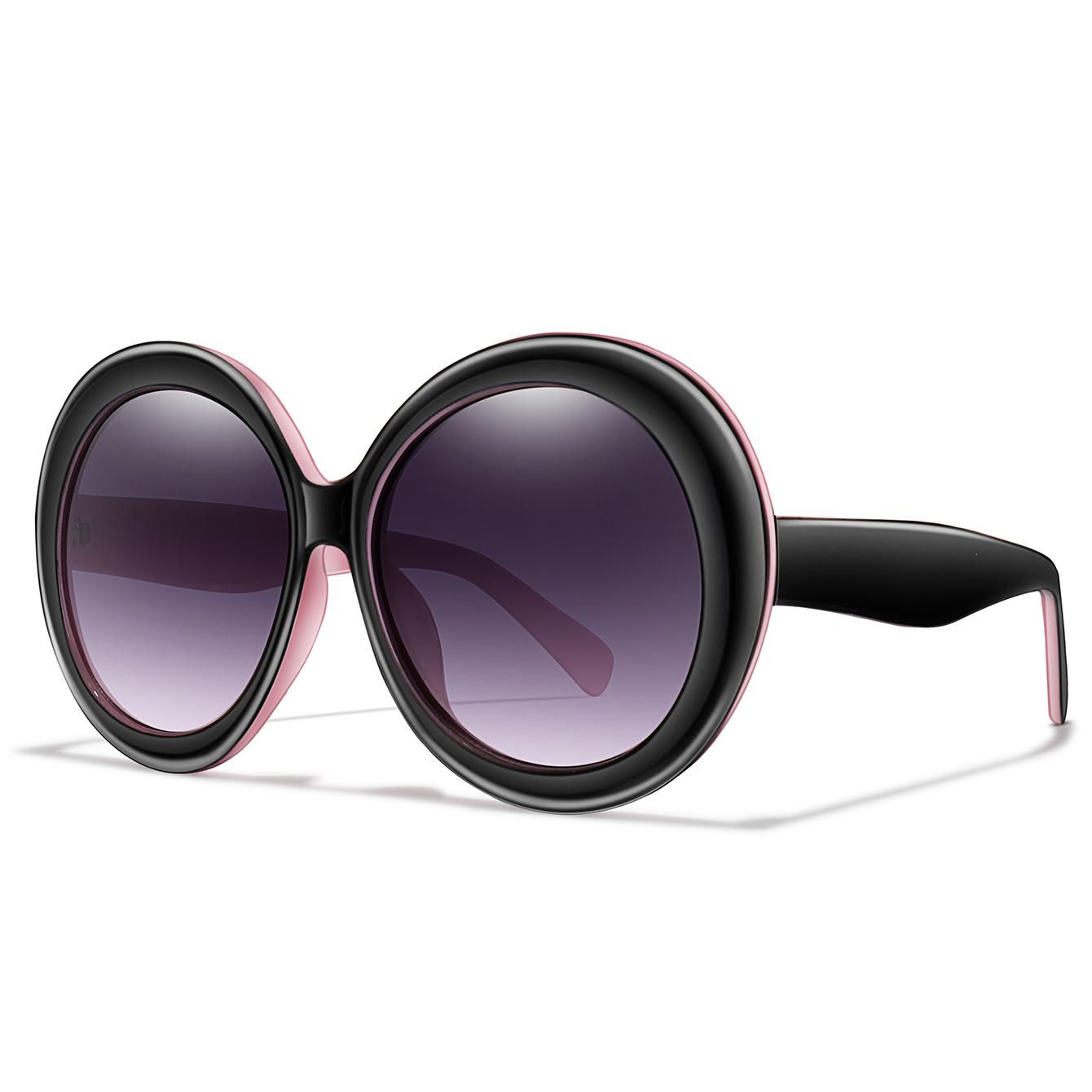 

Retro Big Round Unisex Frame Sunglasses Lady Oversized Fashionable Street View Sunglasses Beach Resort Driving Sunglasses UV400