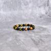 Natural Unakite and onyx beaded bracelet Healing Gemstone Bracelet Stretchable Beaded Stone Bracelet for men Unique friendship bracelet