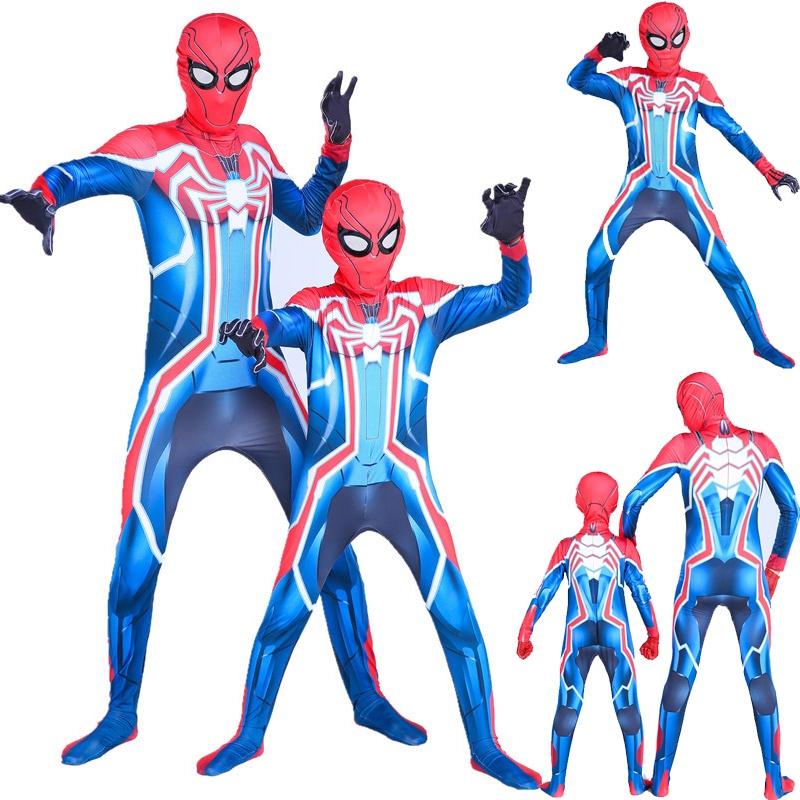 Stylowy Kostium Jednoczęściowy Spiderman Ps4 Velocity Dla Dorosłych i Dzieci Z Unikalnym Wzorem