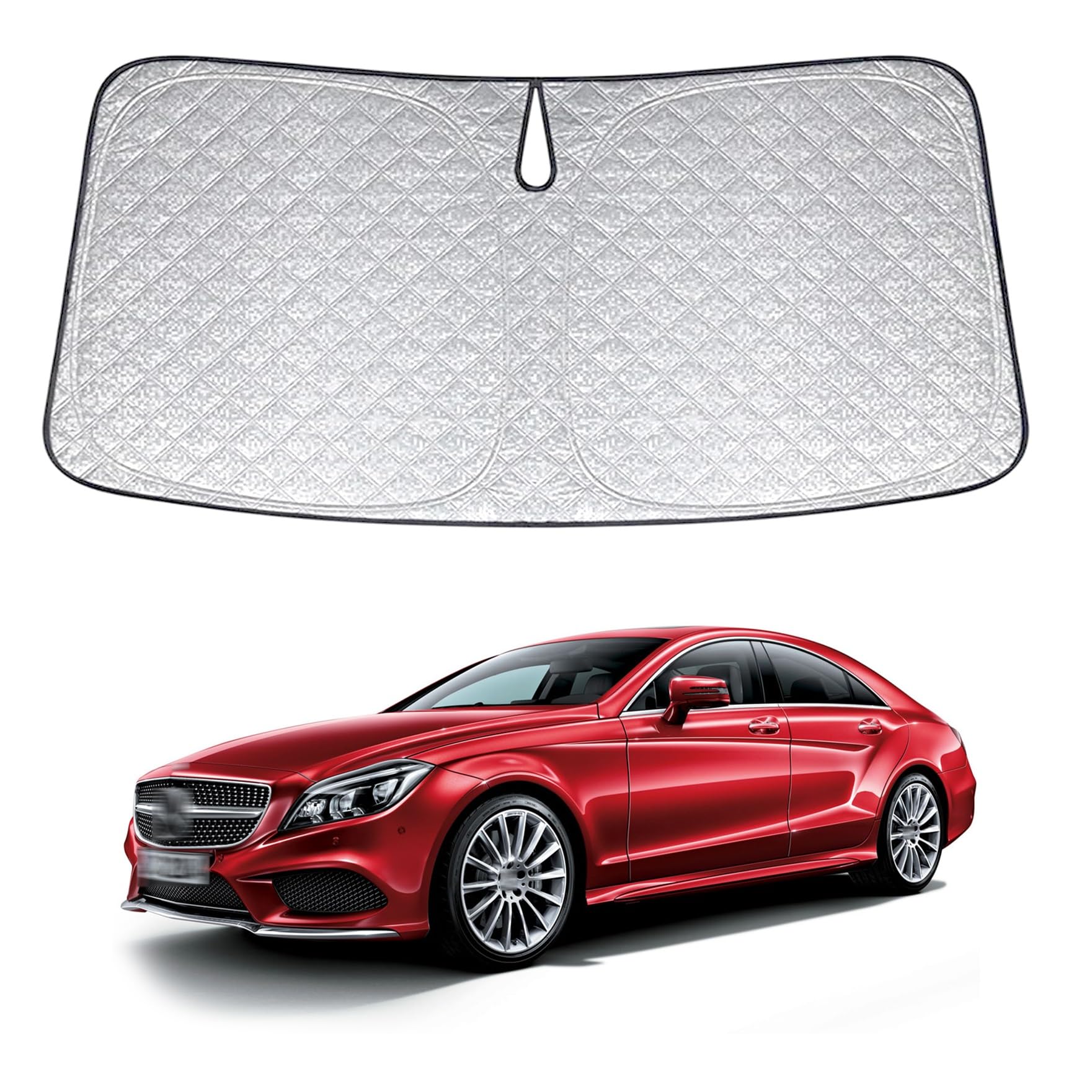 

Солнцезащитный козырек для автомобиля, совместимый с Mercedes-Benz CLS Class C218 Coupe, февраль 2011 - июнь One Size серебряный