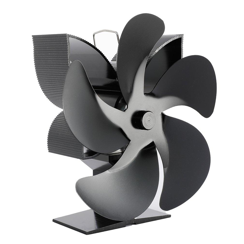 Five Blades Fireplace Heating Fan Efficient Air Heater Low Noise Fan Environmental Thermal Power Fireplace Heater Dropshipping