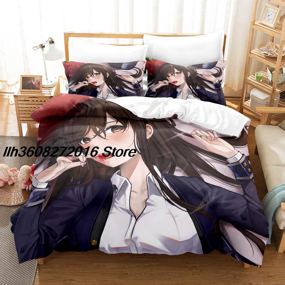 Comforter Kawaii Nikke Bedding Set Single Twin Full Queen King Size Bed Set Aldult Kid Bedroom Three-Piece Suits 3D Anime Bed Sheet S