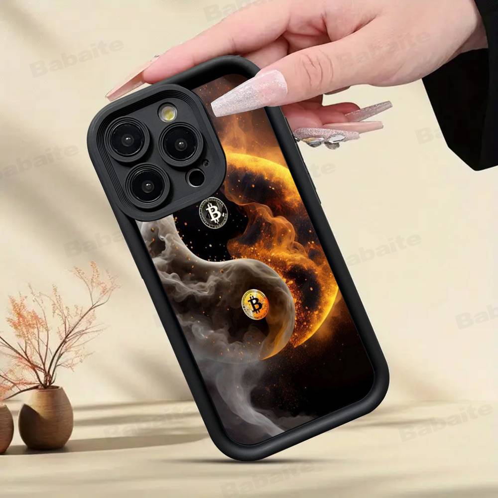 Luxury Bitcoin Phone Case For IPhone 17 16 15 13 11 12 14 Pro Max Plus Silicone Cover Shell