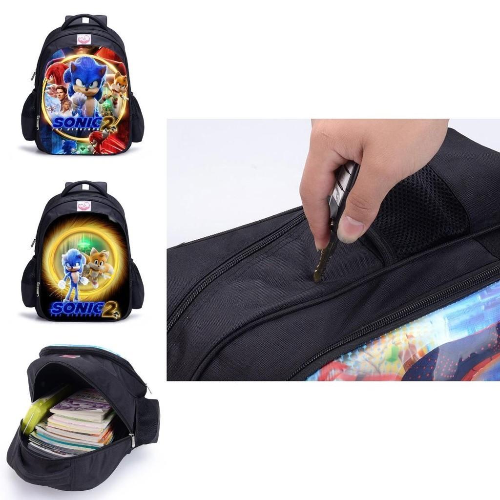 Sonic Waterproof Student Backpack With Large Capacity For Kids Outdoor Travel