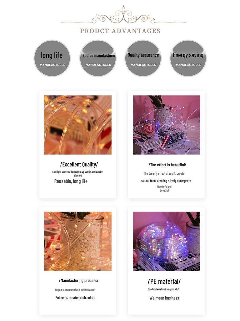 Ghirlande luminoase solare cu LED cu fir de cupru: Ghirlande luminoase de exterior impermeabile pentru decorarea curții