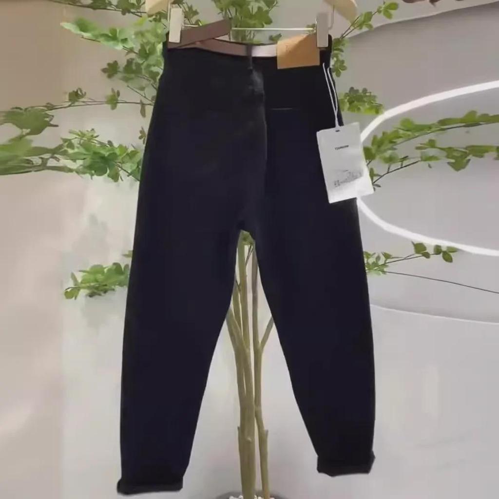 Women's High-Waist Slim Carrot Pants for Pear-Shaped Bodies - Lightweight Summer Denim