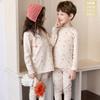 Kids Thermal Underwear Set Soft Comfy Natural Colored Cotton Pajamas Boys Girls