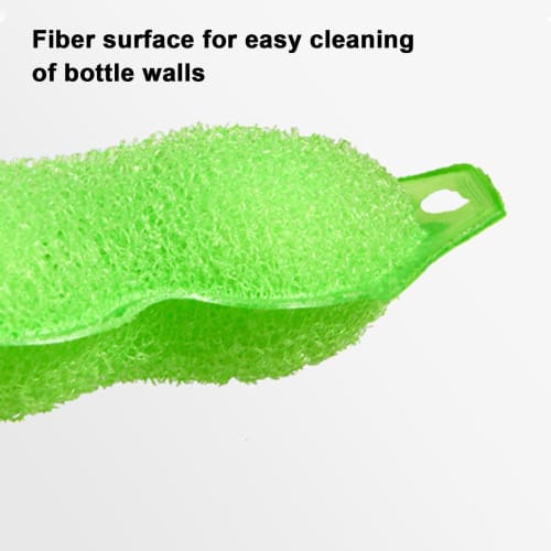 (Green) 3-Piece Bottle Cleaning Bean Scrubber, Pea-Shaped Water Bottle Brush for Cleaning the Inside of Narrow Mouth Bottles, Pea Cleaning Sponge, Wat