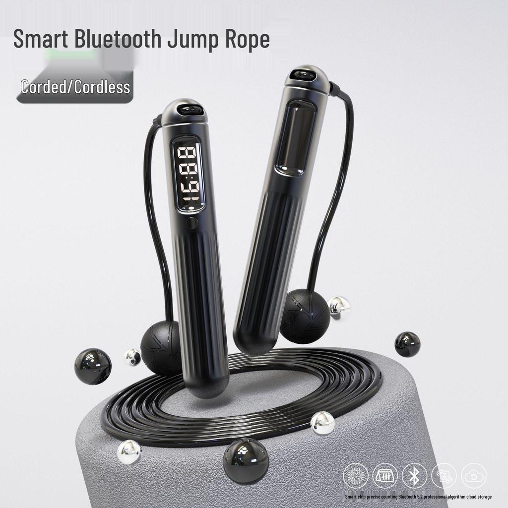 Moyue Rechargeable Smart Bluetooth Jump Rope with APP & Cordless Steel Wire Weights