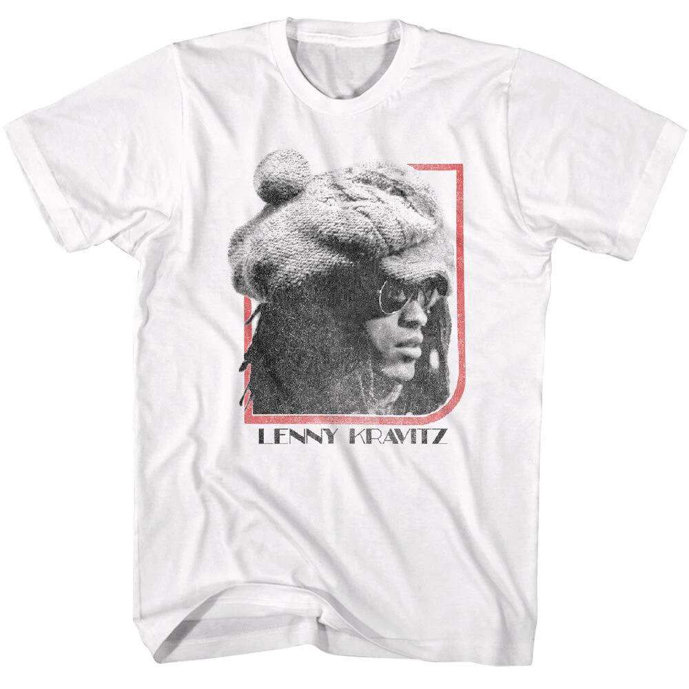 Lenny Kravitz Head Photo With Beanie Men s T Shirt Funk Reggae Rock Music S