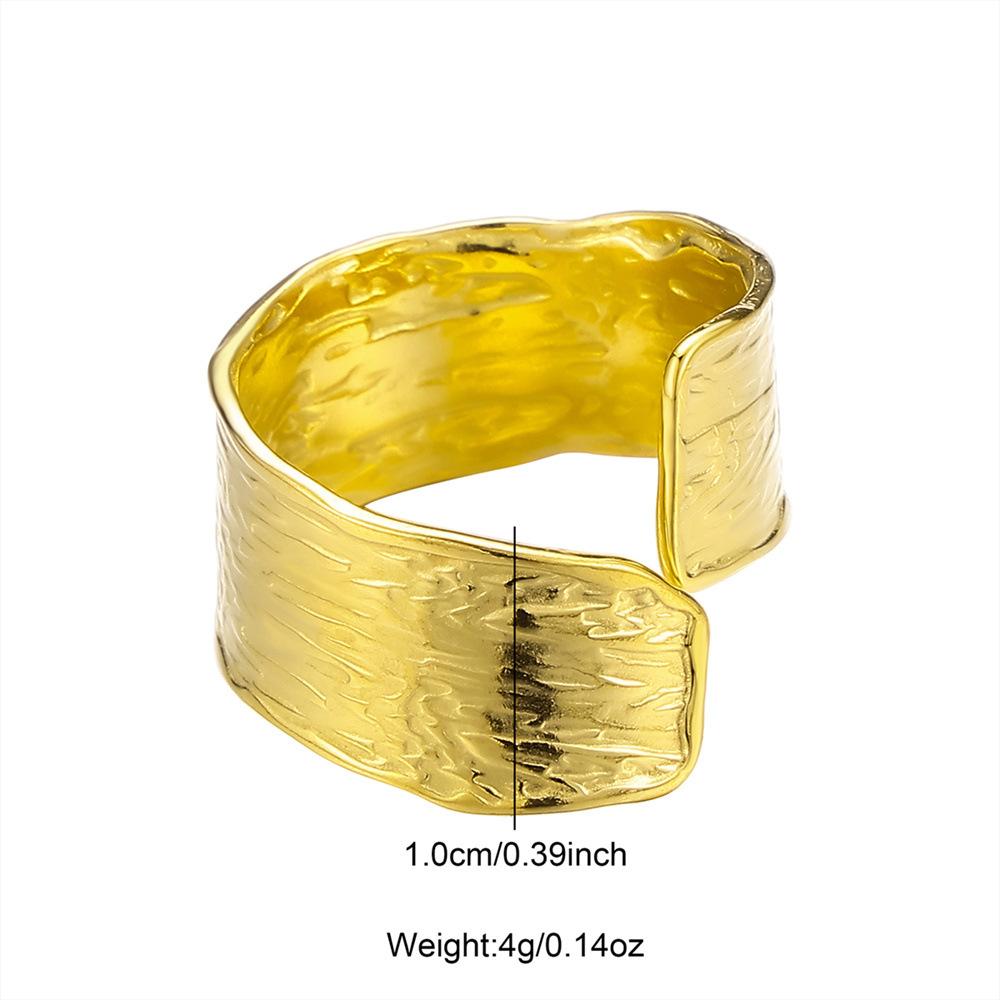 Irregular patterned stainless steel ring for ladies an exaggerated opening style finger ring