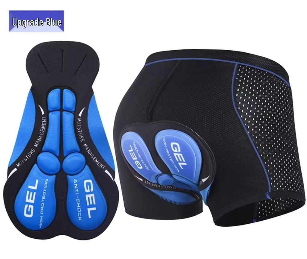 Shock-Absorbing Silicone Mountain Bike Underwear - Breathable, Quick-Dry, Padded Cycling Shorts.