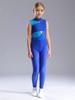 Girls Figure Skating Dress Ballet Latin Dance Leotard Kids Cut Out Rhythmic Gymnastics Acrobatics Athletics Unitard