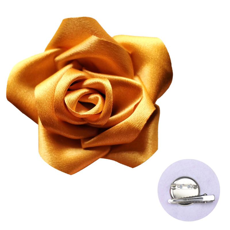 Exaggerate Multi-Layer Fabric Rose Flower Brooch For Women Girl Magazine Wedding Shoot Accessory Pin Dress Suit Corsage