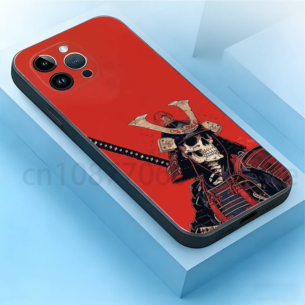

Warrior Phone Case For iPhone 17,16,15,14,13,12,11,XR,Pro,Max,Plus,mini, Silicone Black Cover iPhone12mini