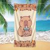 Süßes Capybara Strandtuch Schnelltrocknend Klein bis Groß Handtuch für Strand Pool Sport Yoga Fitnessstudio Zuhause Handtuch Geschenk für Freunde Sandfrei