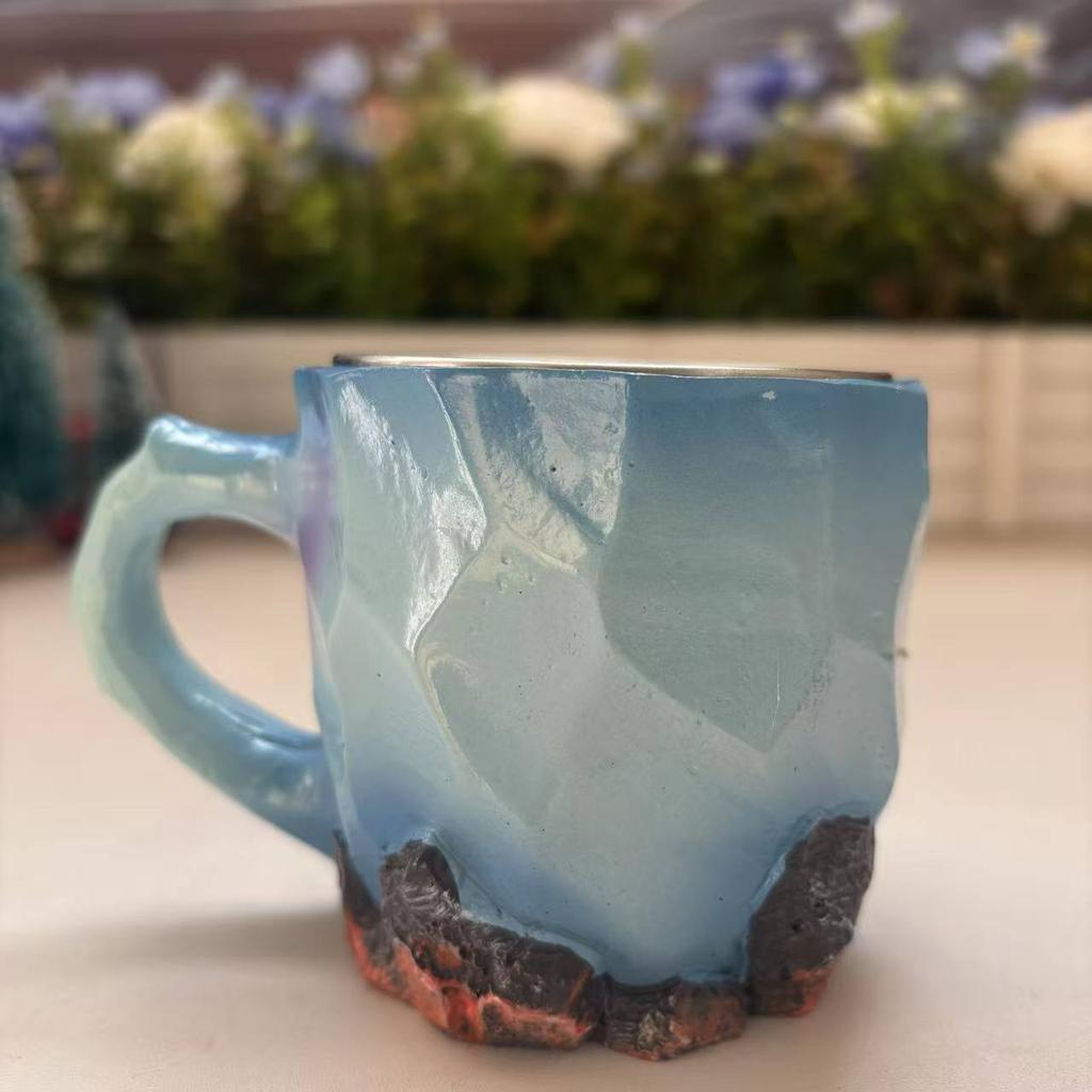 Mineral Crystal Coffee Mugs Imitation Mineral Crystal Coffee Resin Crystal Cup