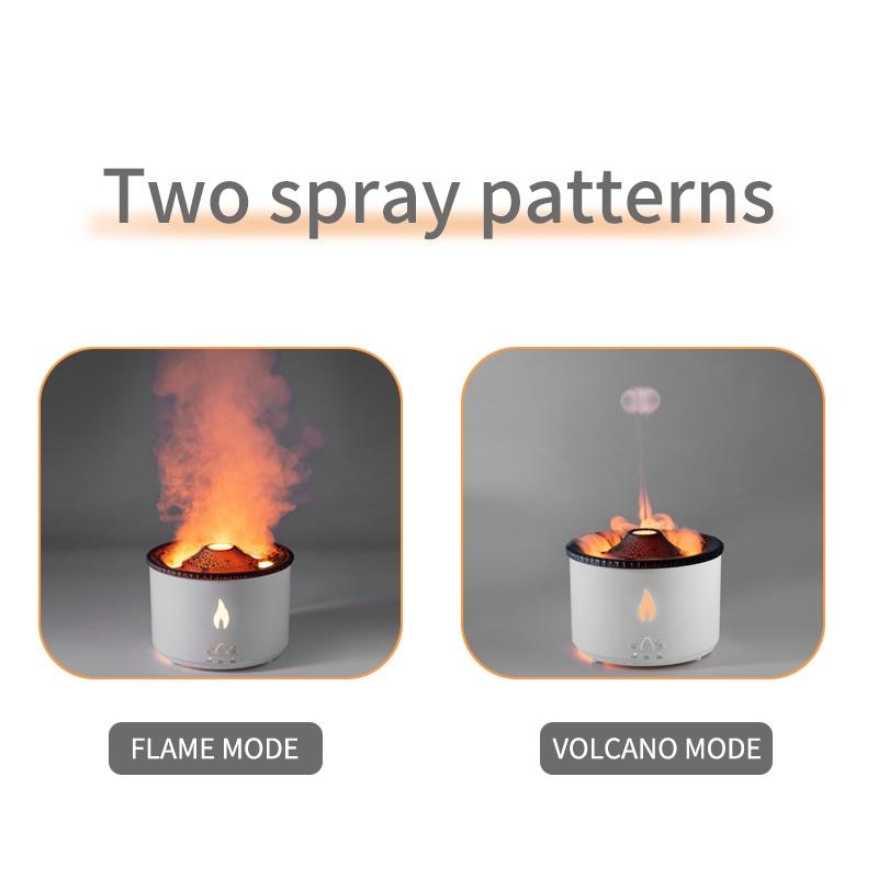 Diffuseur d'arômes Volcano Fire Flame, humidificateur d'air aromathérapie, télécommande bicolore, brume de méduse, humidificateurs Volcano