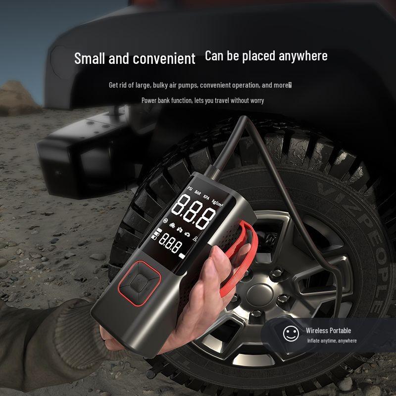 Wireless Portable Air Pump & Power Bank for Tires and Bicycles