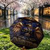 Custom Name Personalized Manchester City Print Umbrella, Auto Open Close, 8‑Rib Sturdy Frame, Commute Camping Hiking Use, Birthday Gift