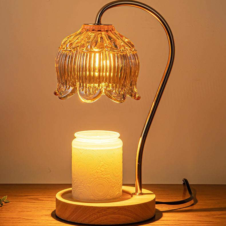 Marble Wax Melt Warmer Lamp, Flameless Scented Candle Melter Lamp With Timer, Retro American Style Aroma Diffuser Night Light For Bedroom Living Room