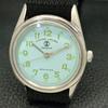 VINTAGE FAVRE LEUBA 253 HAND-WINDING SWISS MENS SEA GREEN DIAL WATCH A436414-2 R129-a436414