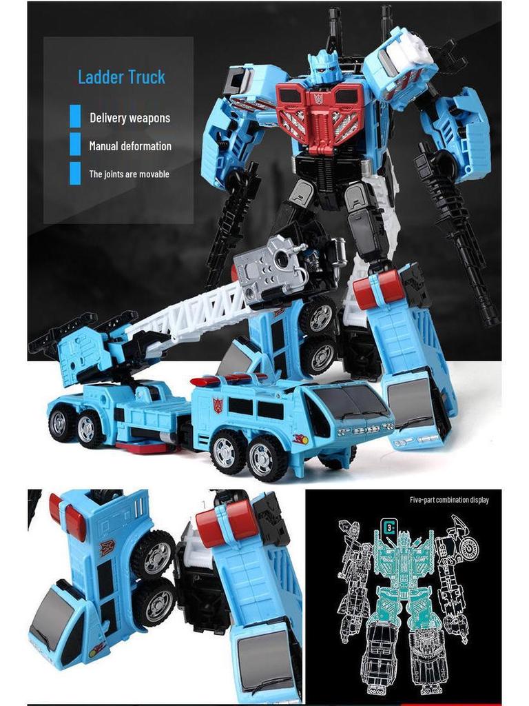 Children's Star Transforming Toy Robot: Guardian War God Jet Combiner Model Figurine