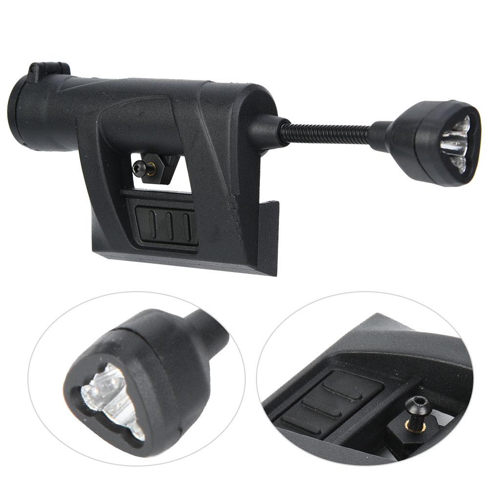 Outdoor Night Helmet Charging Light Lighting 4 Modes Flashlight Accessory Mount NE05006(BK)