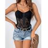 Sommer neuer Damen-Top-Body, schwarzer Netz-Overall