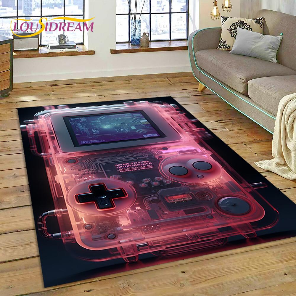 Retro GamePad konsola do gier Game Boy Cartoon dywan dywan do sypialni salon dekoracja sofy do domu, duży wystrój dla dzieci mata podłogowa