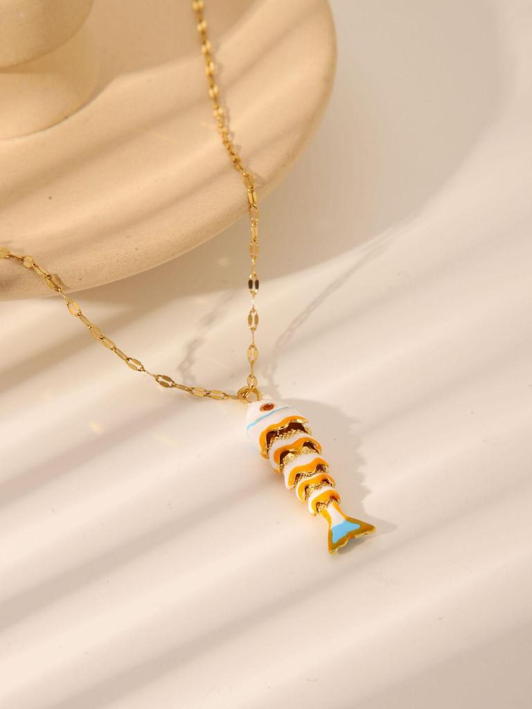 Boho rybí náhrdelník: Prázdninový styl, Lehký luxus klíční kosti, Doprava zdarma