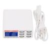 6 Ports USB Charger Travel Charger LCD Digital Display Smart Charging Station Multi-Port USB Charging Plug