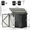 Garbage Bin Box for 2 Bins, Lockable, Bin Enclosure with Hinged Lid, Dark Grey