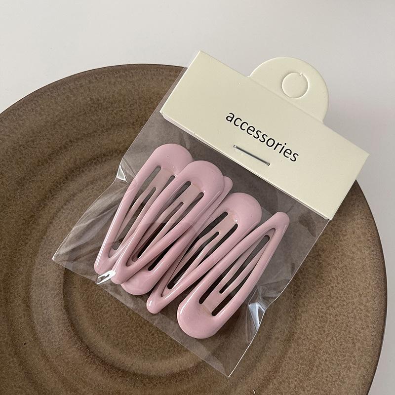5PCS Waterdrop Shape Hair Clips Candy Color Girls Bangs Clip Edge Clip Women BB Hairpins Metal Snap Hairgrips Hair Accessories