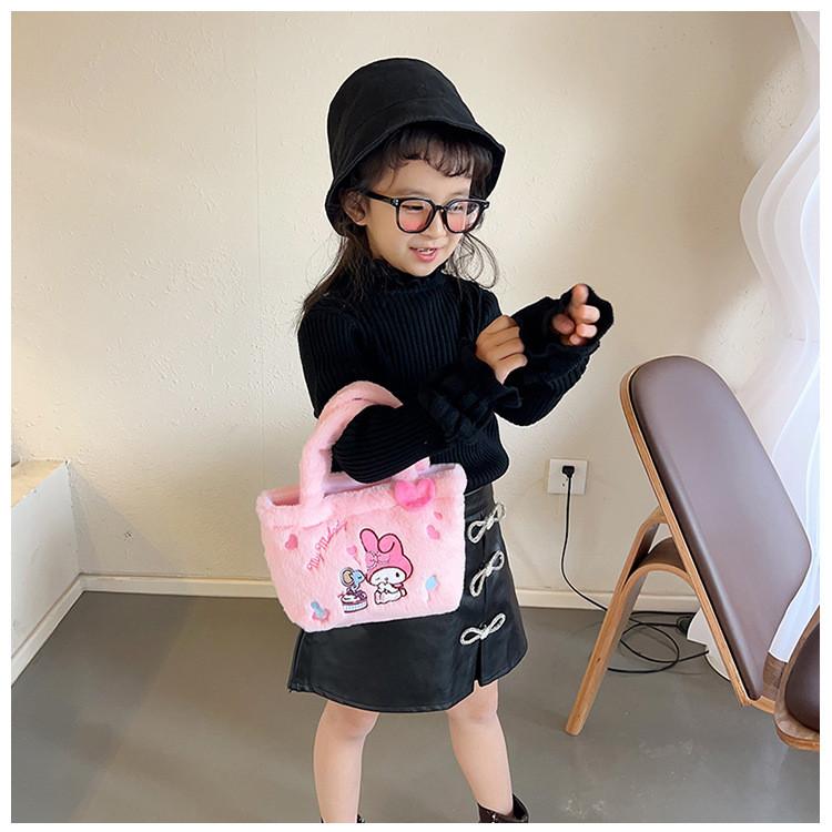 Melody Kuromi Cinnamoroll Pochacco Plush Pencil Case With Large Capacity For Kids And School Storage