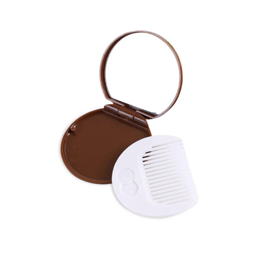 Chocolate Cookies Folding Makeup Mirror Women's Portable Bag Portable Makeup Mirror Creative Mirror Comb Set