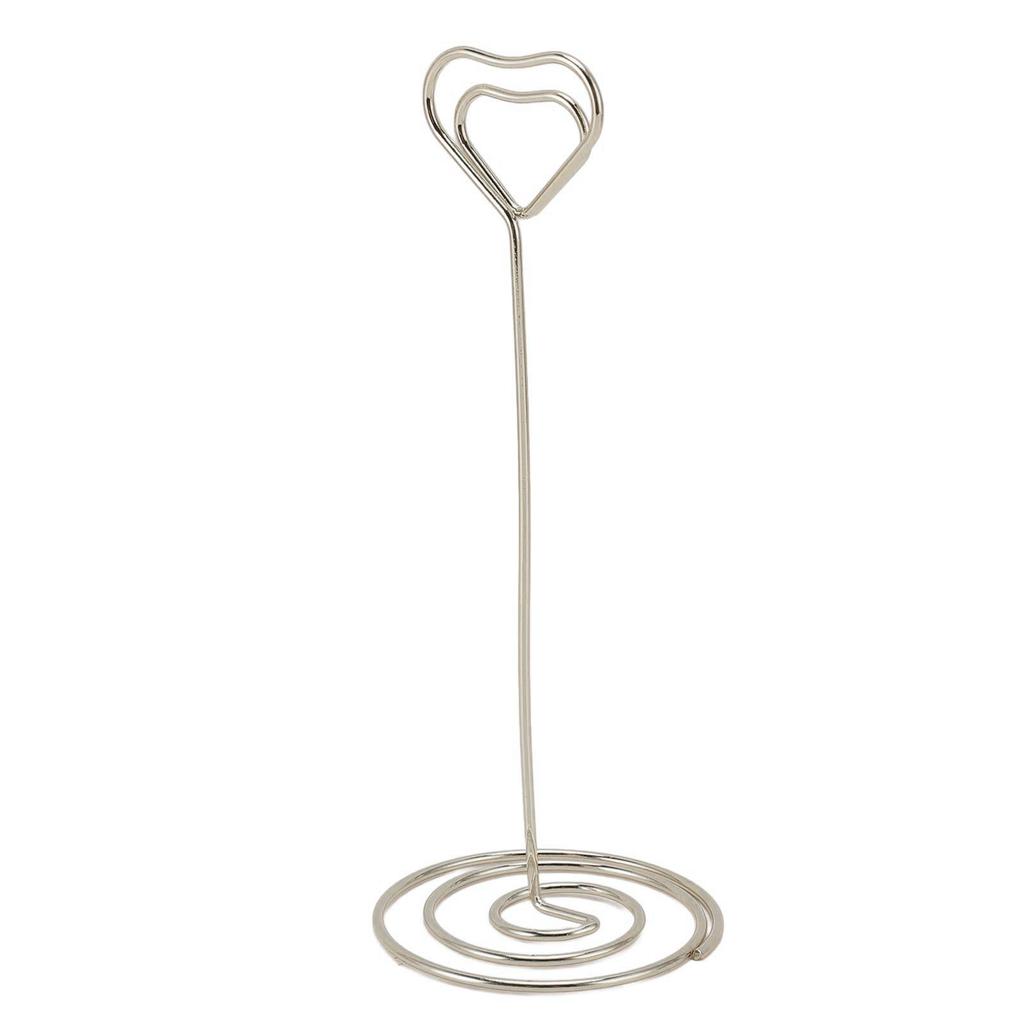 20Pcs Table Number Holders Iron Decorative Number Stands for Wedding Party Birthday 12cm Silver