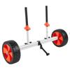 Carrello per Kayak, Capacità di Carico 104 kg, Dolly per Carrello Canoe con Ruote Solide in PU da 25,4 cm e Cavalletto, Si Monta e Smonta in Pochi Secondi, Tavola da Stand Up Paddle