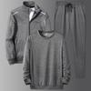 Sports Suit Men's Cardigan Sweatshirt Three Piece Set Casual Sweatpants Youth Loose Round Neck Top Trendy Long Sleeved Shirt