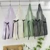 Gentle Bow Tie Shoulder Bags For Women Summer Travel Seaside Beach Bags Simple Female Tote Bags Korean Ladies Fashion Handbags
