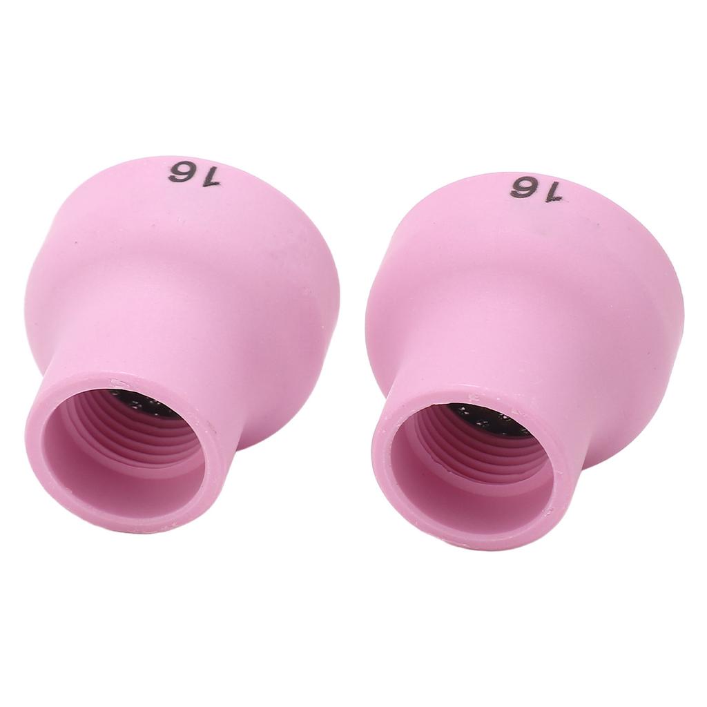 2 Stück WIG Schweißbecher 16# Keramikdüse 2,4 mm Mittelloch Zubehörset Kit für WP17 18 26 Brenner