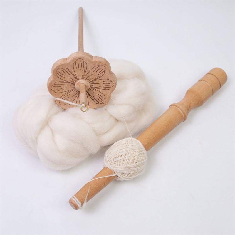 Filatoio a Goccia a Forma di Fiore Strumento per Filatura a Mano con Bastoncino Avvolgitore Strumento Pratico per Filo Materiali per Artigianato per Cucito