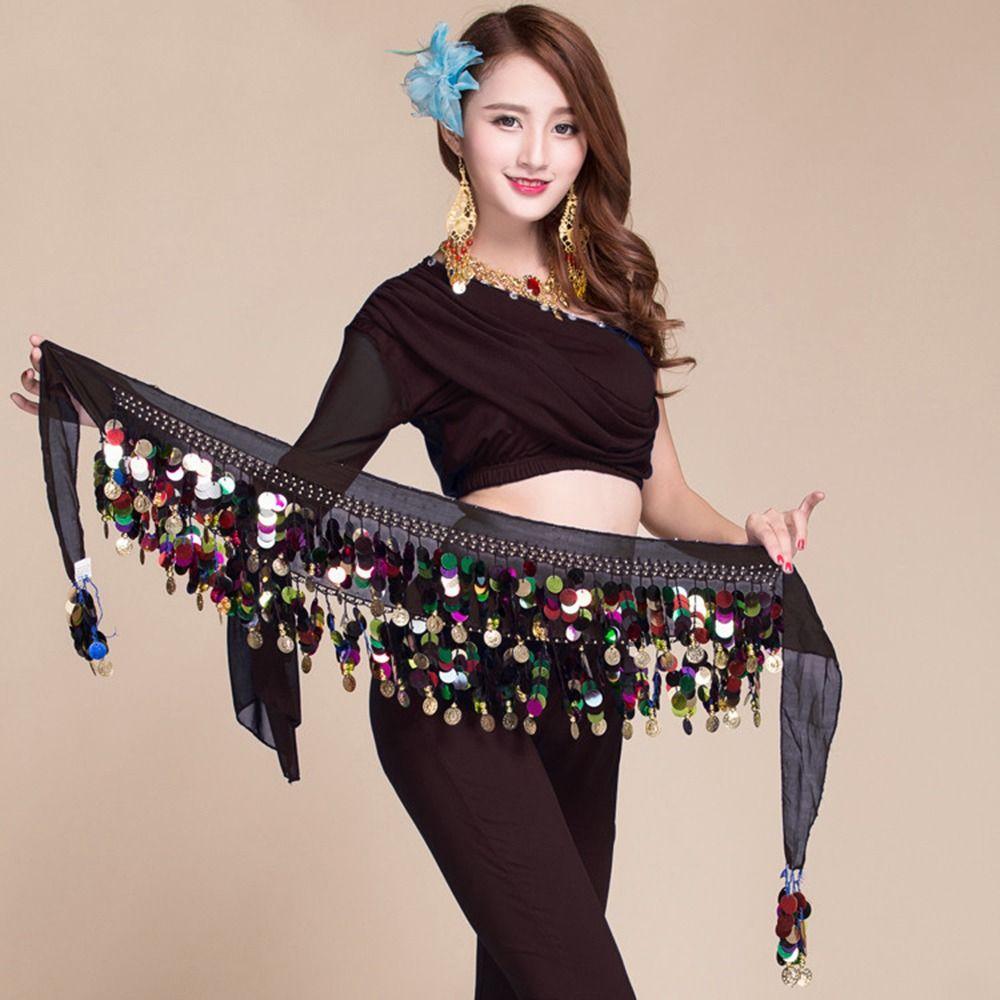 Belly Dancing Belt For Girl Sequins For Women Chain Belly Dance Belt Hip Scarf Belly Dance Costumes