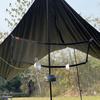Hangable Storage Net Outdoor Camping Foldable Mesh Pouch Camping Dry Net For Home Picnic BBQ Tableware Dishes Food Fruit Tent