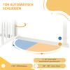 Pressure Fit Stair Dog Gate W/ Small Cat Door, Automatic Closing Door, Double Locking, for 74-100cm Openings - White