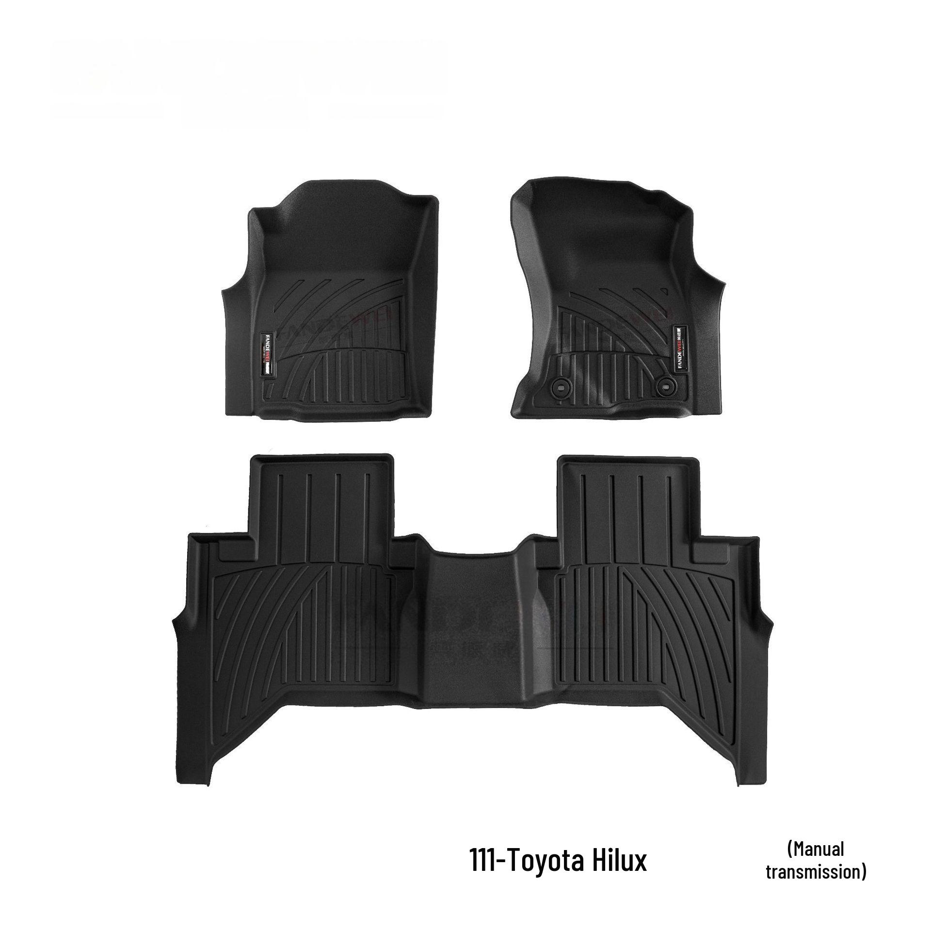 Toyota Hilux 02-23 RHD TPE Waterproof Wear-Resistant Odorless Eco-Friendly Floor Mats