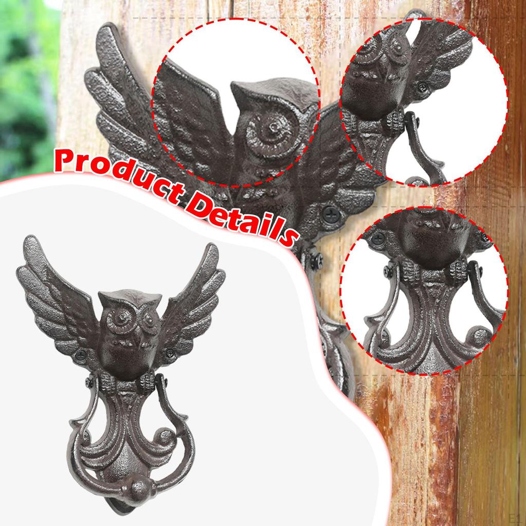 Battente per Porta Civetta Porte Esterne Frontali Ferramenta Decorativo Arredamento per la Casa Facile da Installare
