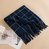 Plaid Scarf Women's Winter New Korean Version Versatile Imitation Cashmere Scarf Couple's Warm Shawl Men's Autumn and Winter